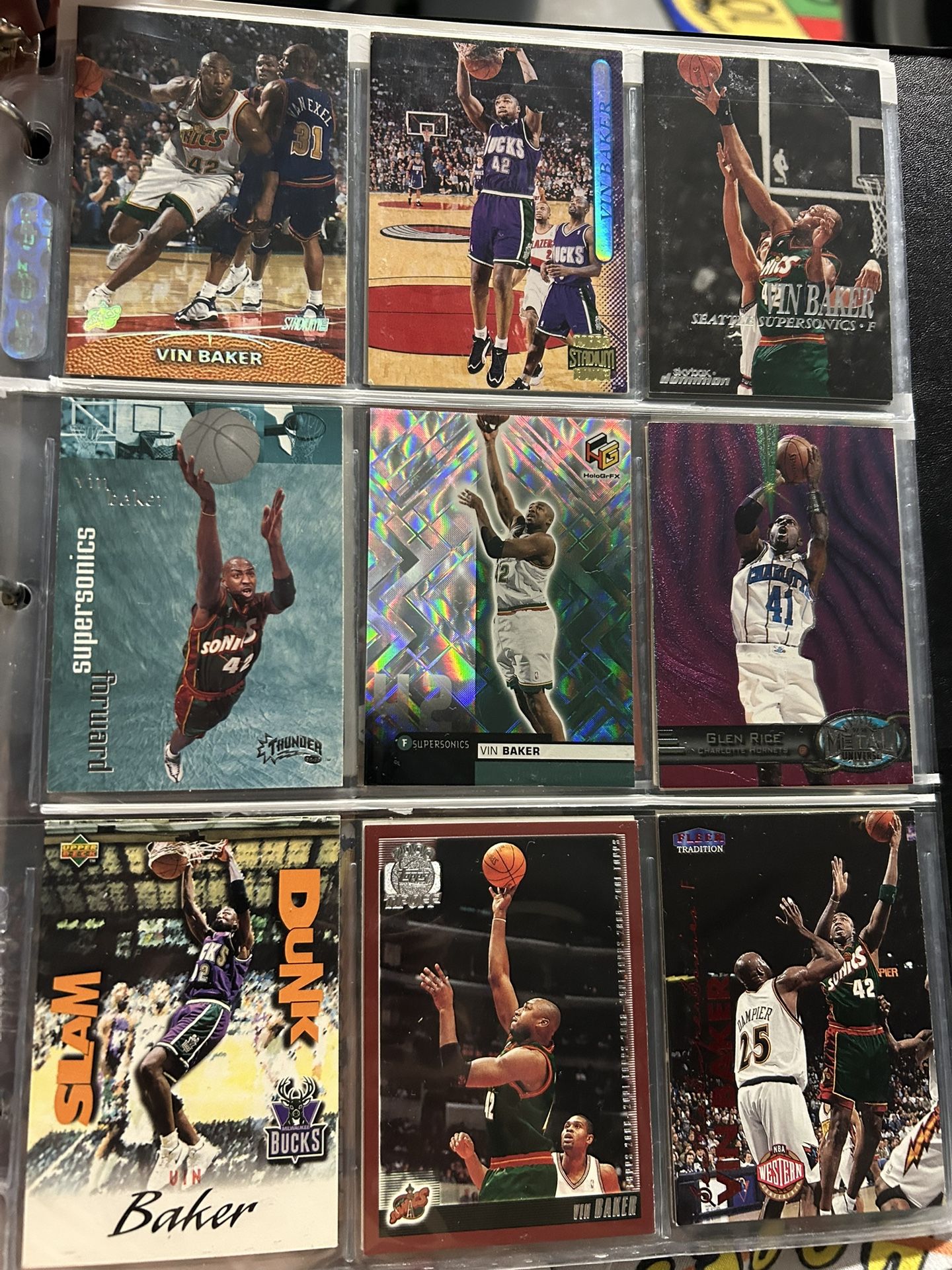 Vin Baker Basketball Card Lot Of 18 Card