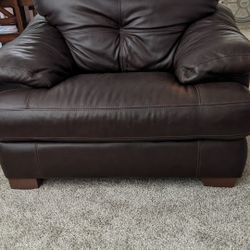 Leather Sofa & Oversized Chair 