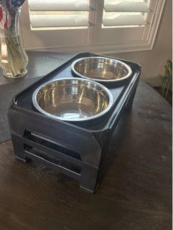 Medium pet feeding bowl adjustable