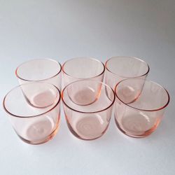 IKEA INTAGANDE Pink Drinking Rare Glasses Set of 6 & Pitcher Designed by Aaron Probyn