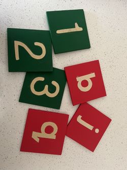 Montessori sand paper letters and numbers