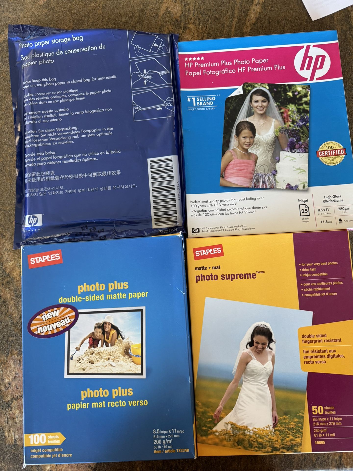 Three Packs of photo paper with Bonus