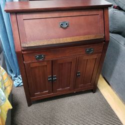 Antique Look Cabinet - Desk ! One Of A Kind