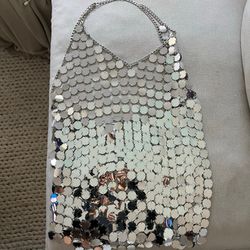 DIANA SILVER DISCO SEQUIN DRESS 