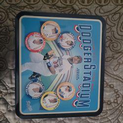 LA Dodgers Farmer John Tin Lunch Box Vintage Rare