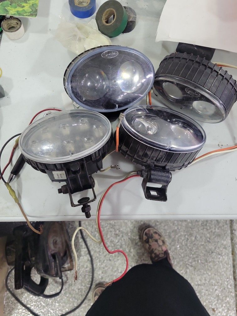 4 Blue Forklift Safety Lights By Speaker
