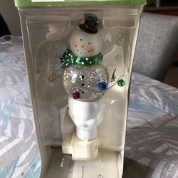 Lights In The Night Snowman Night Light By Seasons Of Cannon Falls - NEW