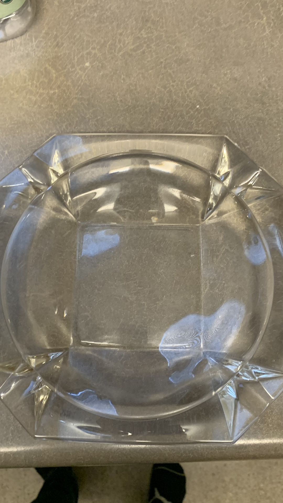 Ashtray Glass Clear Extra Large Vintage
