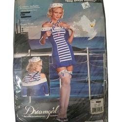 Sexy Sailor Adult Woman's Halloween Costume. Size Large.  *Shoulder Dress Only