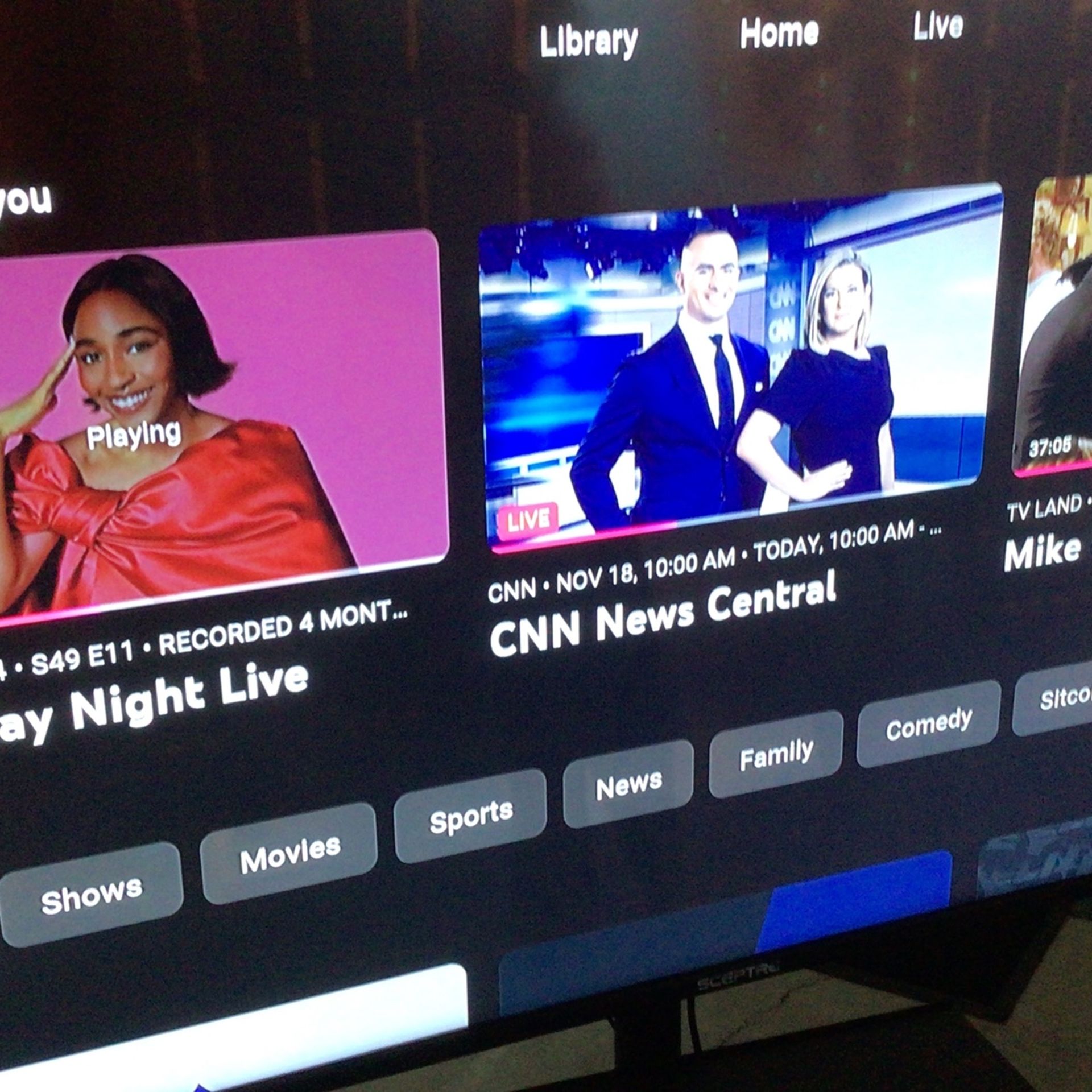 EUC Sceptre 50” LED TV with Stand And Cover With Fire stick