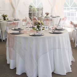 Round Ivory Tablecloths