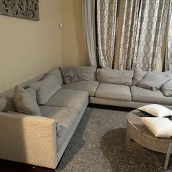 6 Seat Sectional Gray 