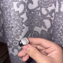 925 Stamped Silver Ring With Sapphire