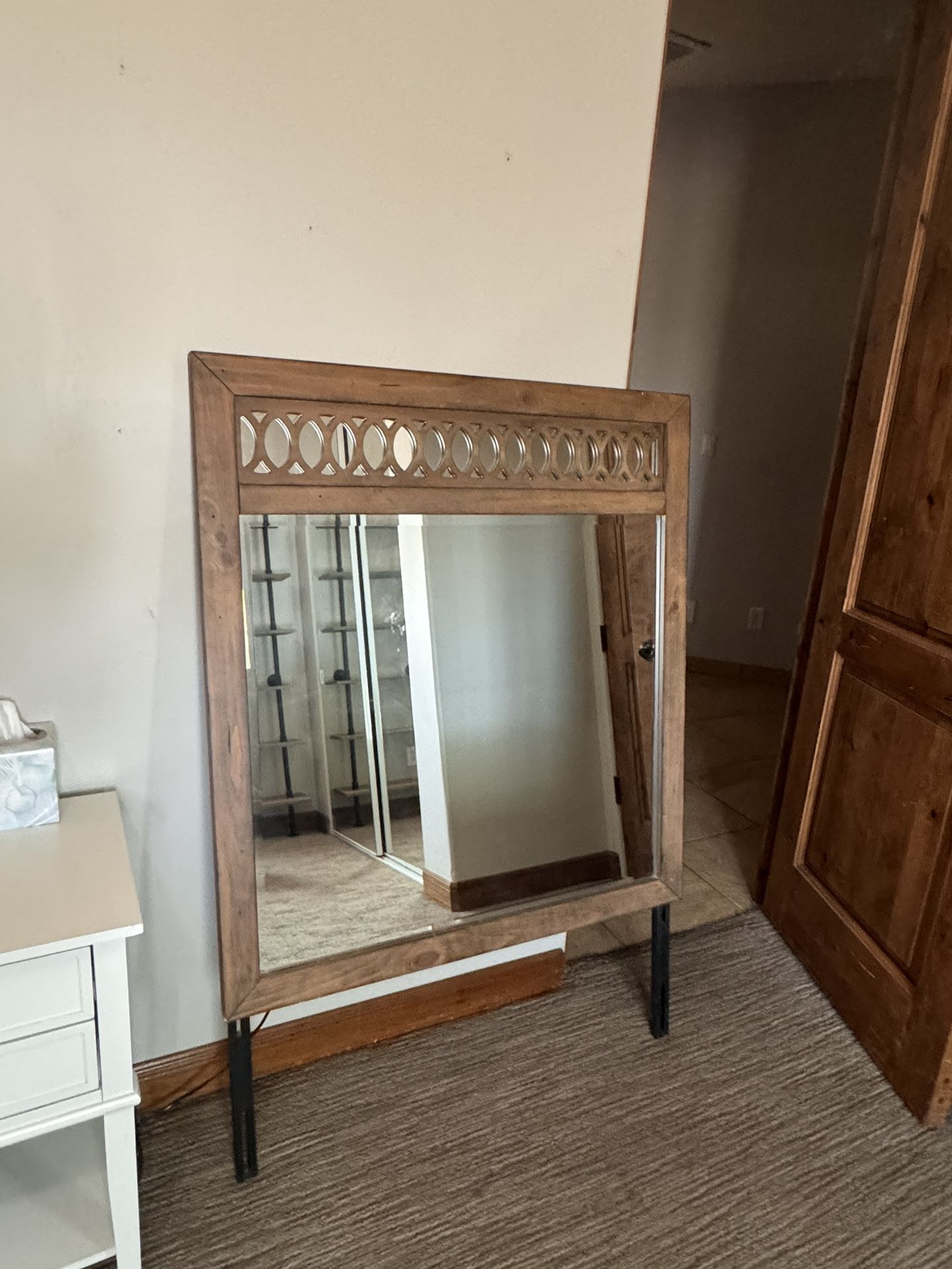 Large Wooden Mirror