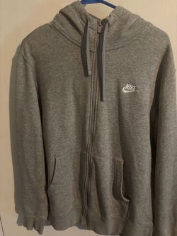 Nike zip up hoodie gray size medium