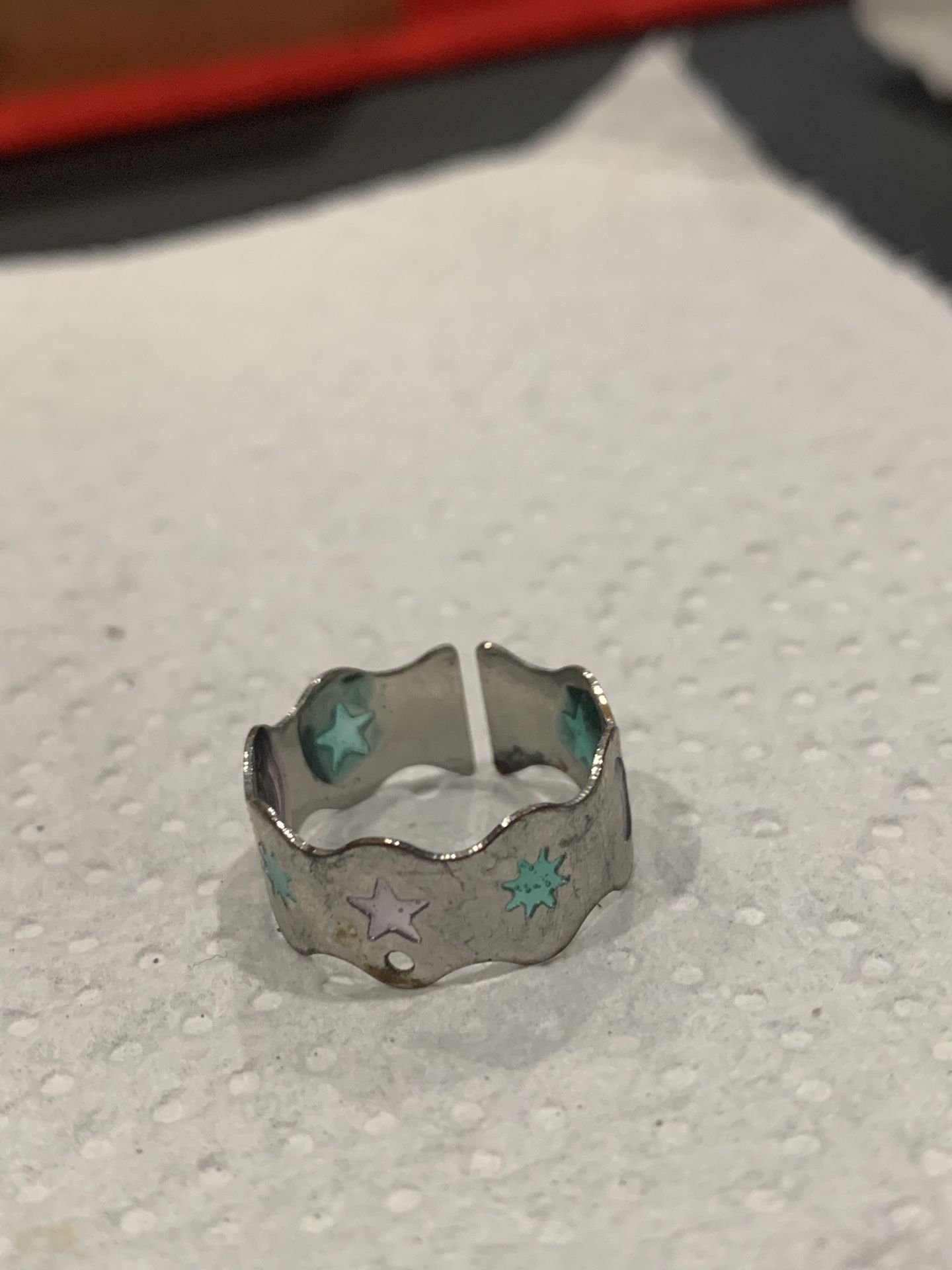 SILVER SHOOTING STAR ADJUSTABLE RING