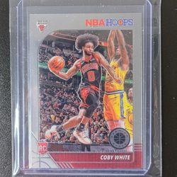 2019 NBA Hoops Coby White Chicago Bulls Rookie #204 (Near Mint or Better)