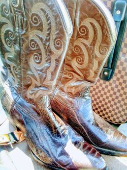Vintage leather cowboy boots
