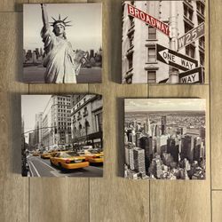 NYC Canvas Wall Art Set Of 4