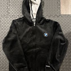 KITH BMW BONDED VELOUR WILLIAMS V FULL ZIP HOODIE