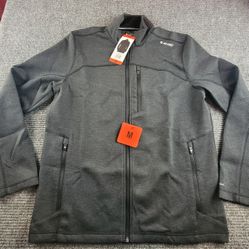 Hi-Tec Men's Medium Full Zip Jacket Charcoal Black Gray New
