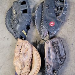 Baseball glove bundle lot please Read description