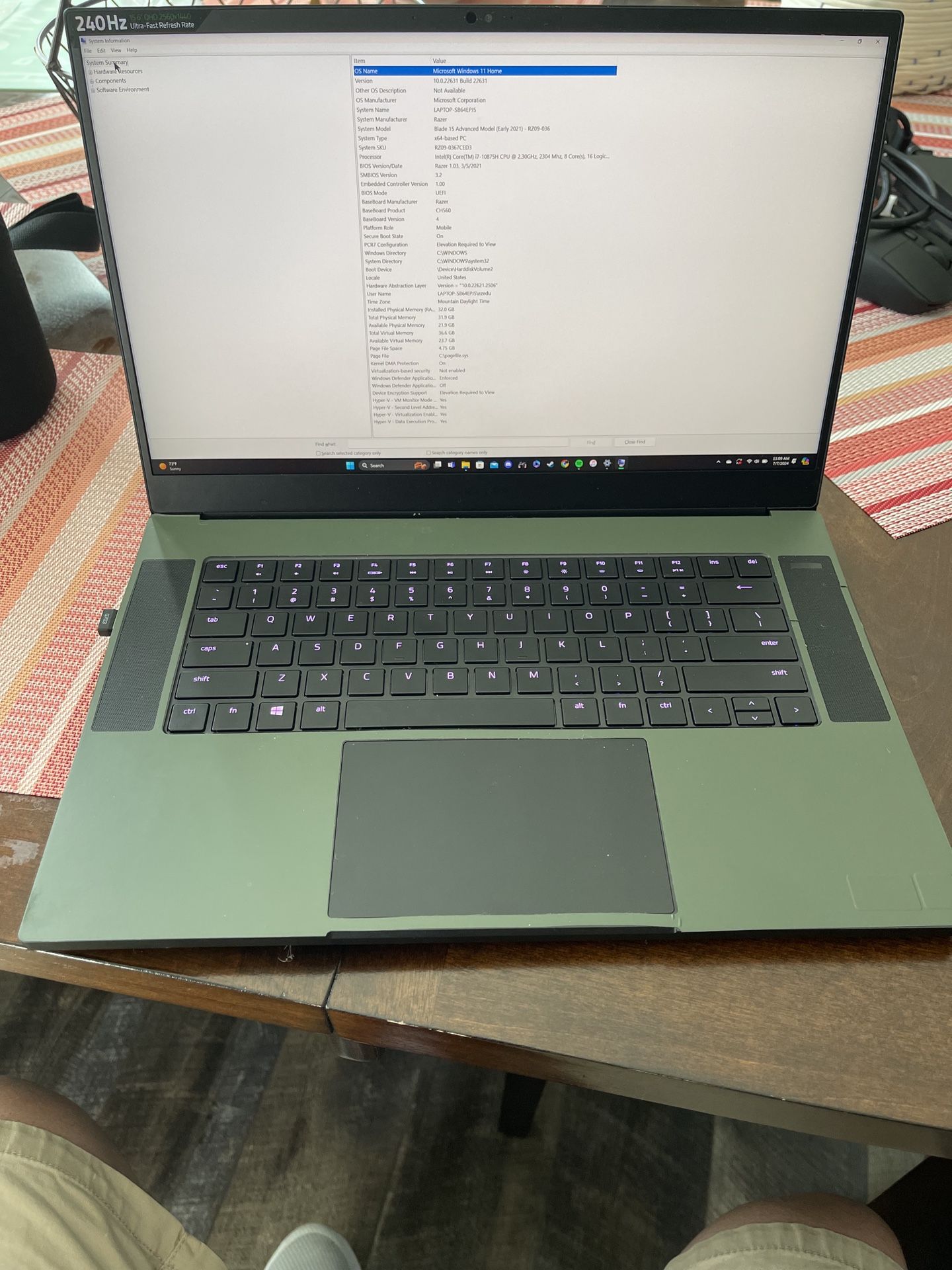 RAZER BLADE 15 Advanced 2021 Model