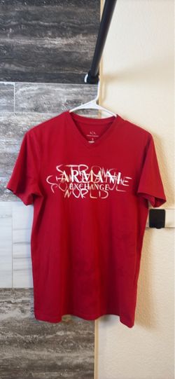 Armani Exchange Red Graphic T-Shirt