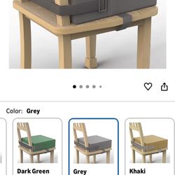 Toddler Booster Seat for Dining Table, PU Washable Double Safe Straps Non-Slip Bottom Booster Seat Dining Toddler, Portable Travel Increasing Cushion 