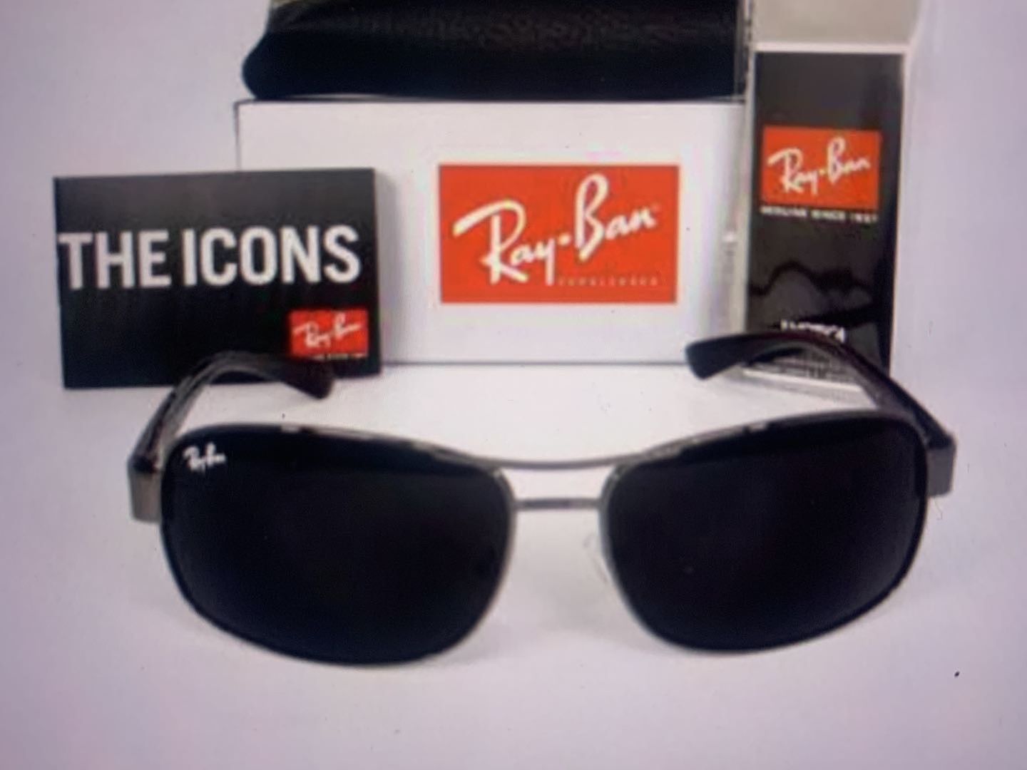 Brand NEW Ray Ban 3025 3026 ClubMaster Aviator Light Brown / Light Blue 58 MM 62 MM // Black Polarized // Mirrored Finish Black Frame Silver G15 Lens
