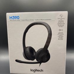 Logitech H390 USB Wired Computer Headset, Noise Canceling Microphone 