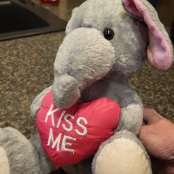 Valentines plush elephant stuffie 