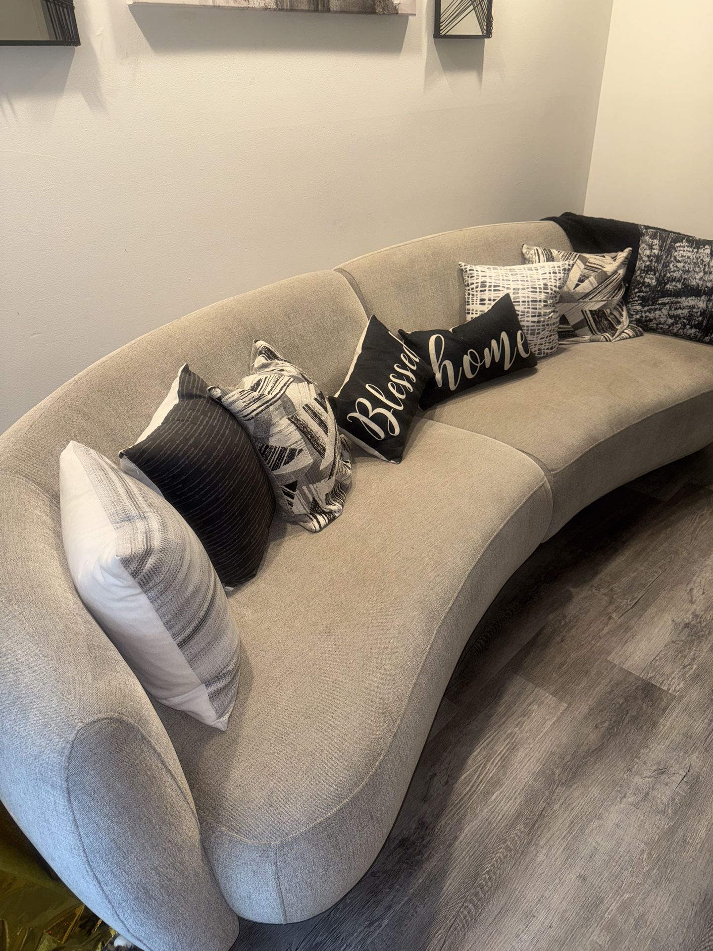 Grey Sectional Couch $250