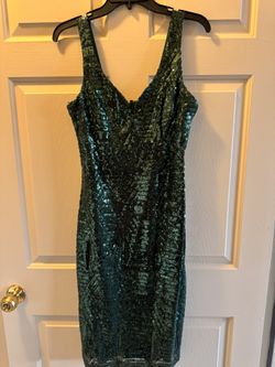Emerald Green Sequin Dress