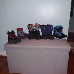 Boy's Snow Boots In Great Condition,only Used 1 Winter. $5 Each Pair