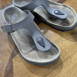 Birkenstock Gizeh Kids Brown Sandals EU 33 US 2 Thong Cork Footbed