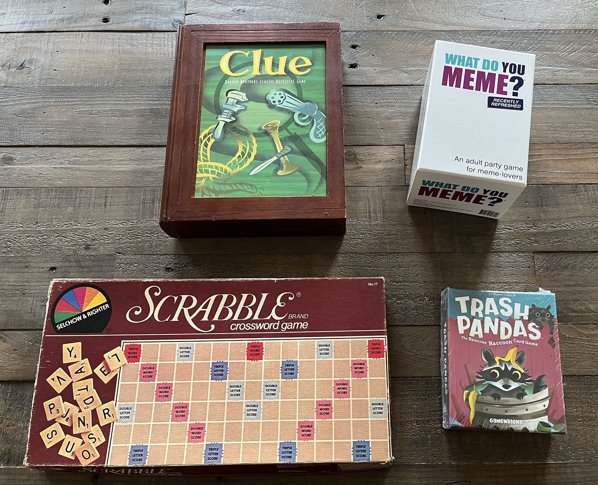 Games— Scrabble, Clue, Meme…