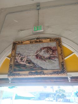 the creation of adam wall art needlepoint