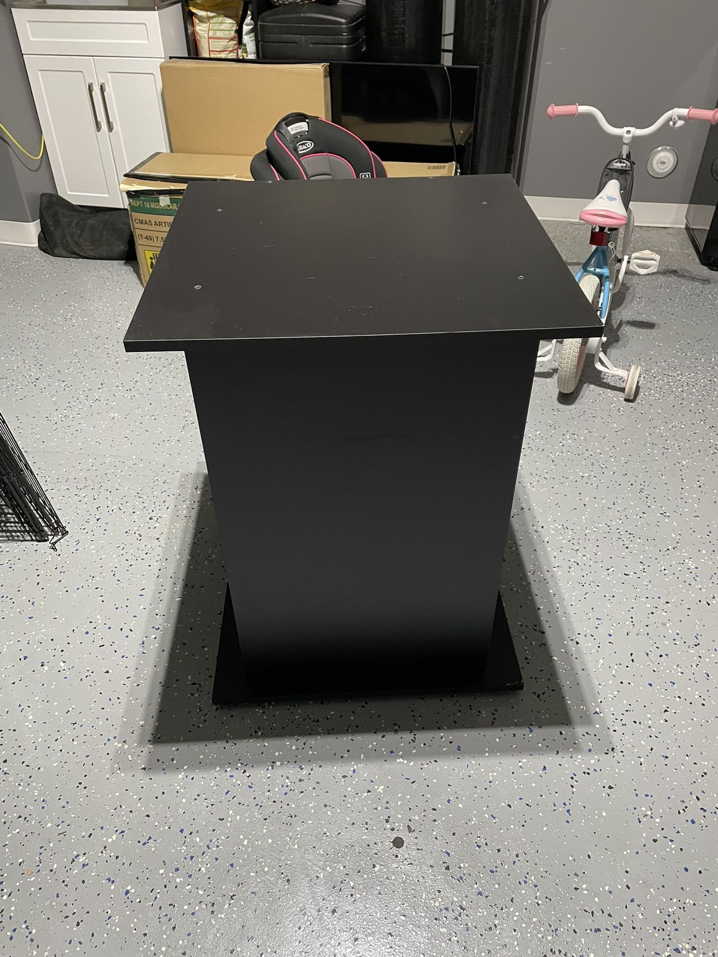 Aqueon Black Pedestal Aquarium Stand, 24" L X 24" W