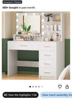 White LED vanity