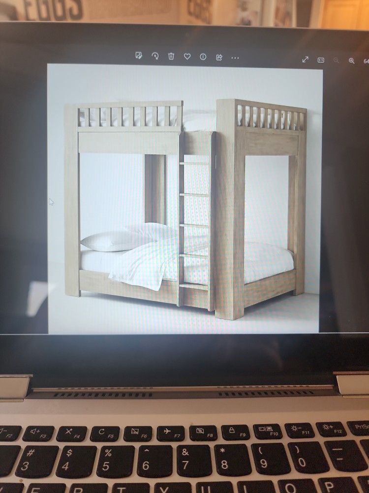 RH BUNK BED (FULL OVER FULL SIZE 1 YEAR OLD)