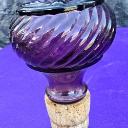 VINTAGE AMETHYST PURPLE  DECANTER TOPPER