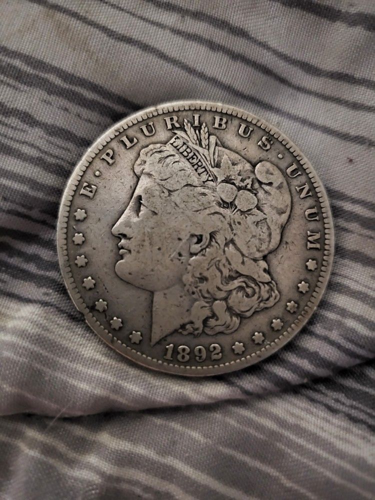 1892 S Morgan Silver Dollar 