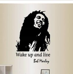 One Pre Made Wall Decal Sticker Bob Marley