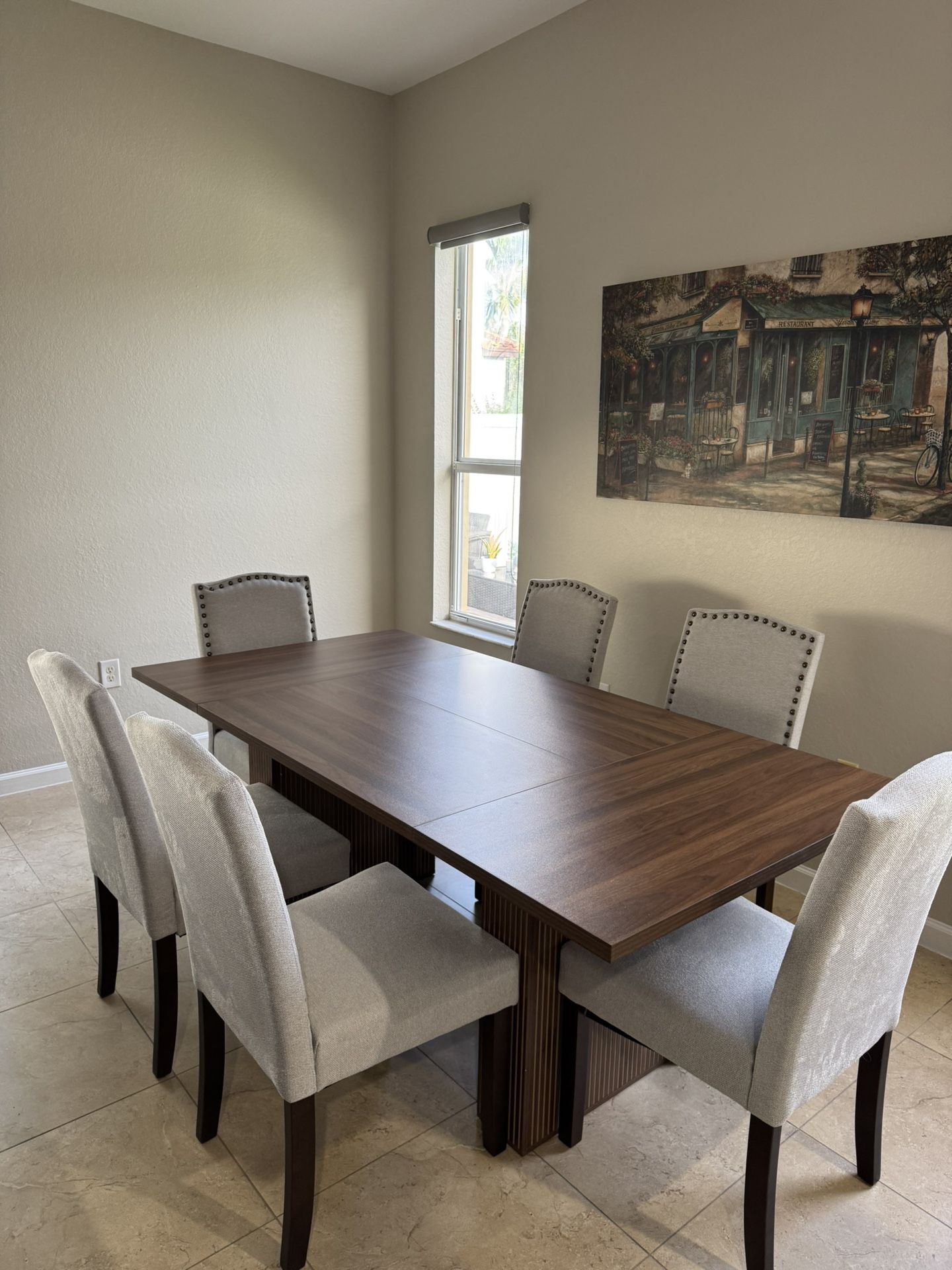 Modern/Farmhouse Dining Table Walnut