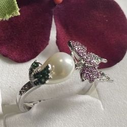 Butterfly Open Ring 925 Slver #8-9
