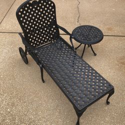 SUMMER CLASSICS PROVANCE Chaise Lounge Chair-Table Outdoor Patio Pool Furniture Set 