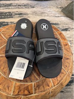 Brand New Hurley Fusion Slide Sandals - Size 12