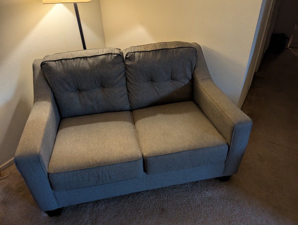 Grey Couch And Love Seat.