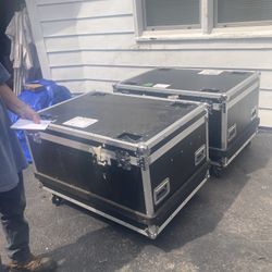 2 Large American DJ/Trade Show Flight Cases